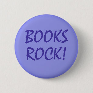 Books Rock - Book Lovers/Readers 6 Cm Round Badge