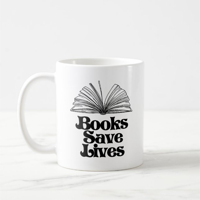 Books Save Lives Coffee Mug (Left)