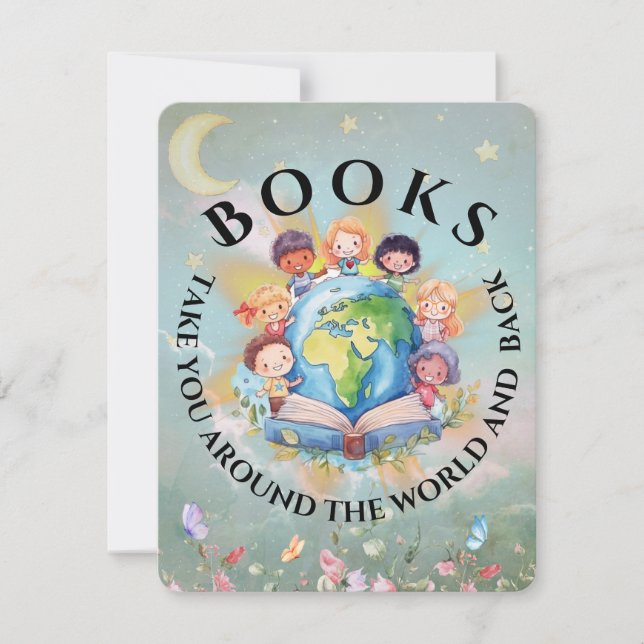 Books Take You Around Modern and Cute  (Front)