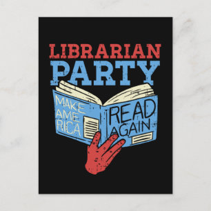 Books - The Librarian Party Book Lover Gift Postcard