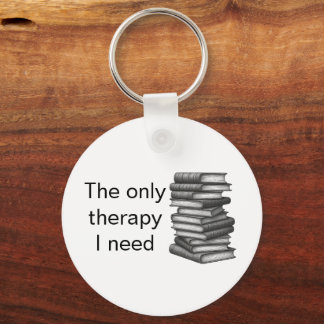 Books The Only Therapy I Need | Cat Key Ring