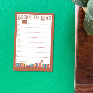 Books To Read On Shelf List Post-It Notes