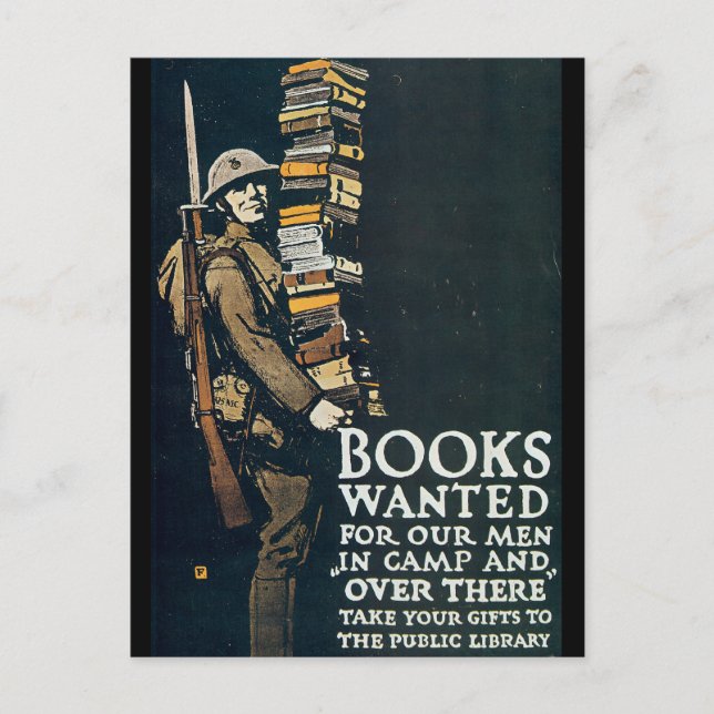 Books Wanted World War II Postcard (Front)