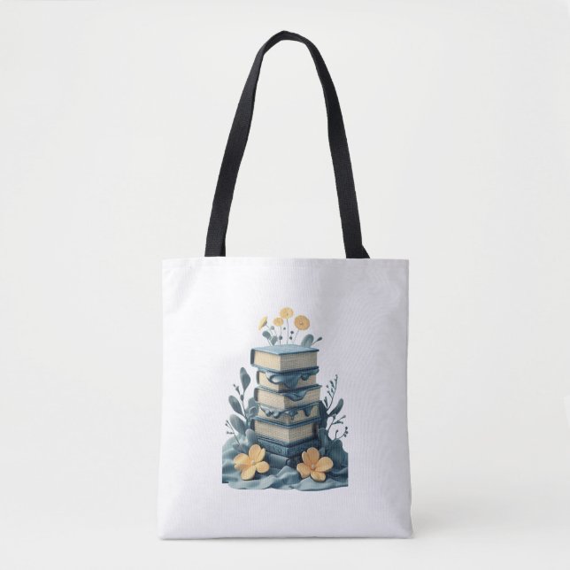 Books whit flowers - tote bag (Front)