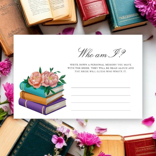 Books - Who am I bridal shower game Stationery (Creator Uploaded)