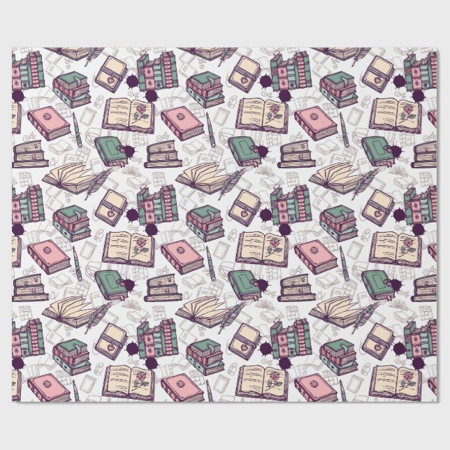 Books Wrapping Paper (Flat)