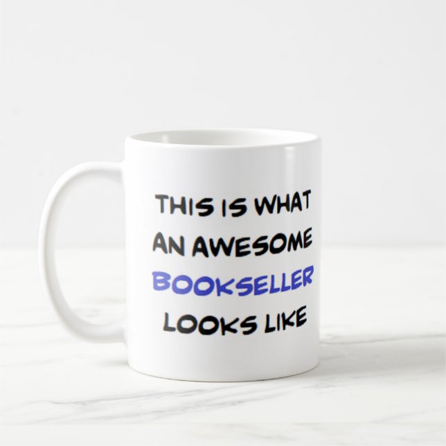 bookseller, awesome coffee mug (Left)