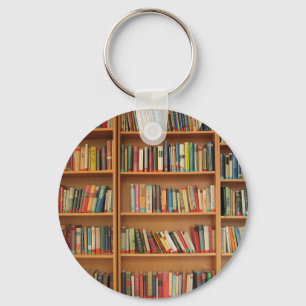 Bookshelf background key ring