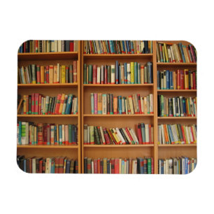 Bookshelf background magnet