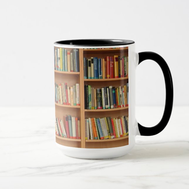 Bookshelf background mug (Right)