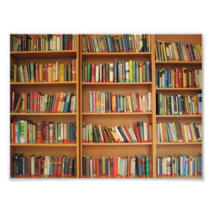 Bookshelf background photo print
