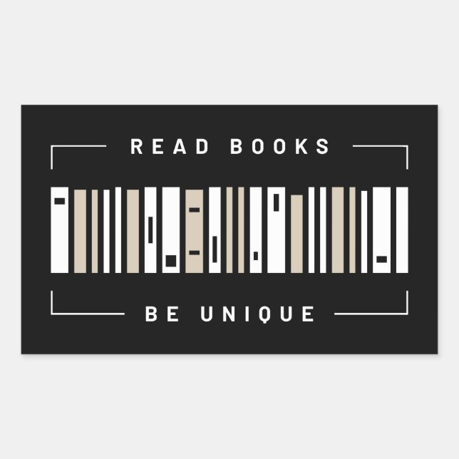 Bookshelf Barcode Rectangular Sticker (Front)