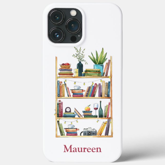 Bookshelf Book Lover Personalised Case-Mate iPhone Case (Back)