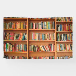 Bookshelf Books Library Bookworm Reading Banner