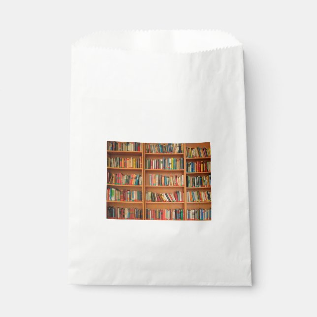 Bookshelf Books Library Bookworm Reading Favour Bags (Front)