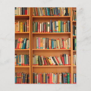 Bookshelf Books Library Bookworm Reading Flyer