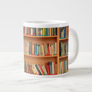 Bookshelf Books Library Bookworm Reading Large Coffee Mug