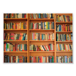 Bookshelf Books Library Bookworm Reading Photo Print