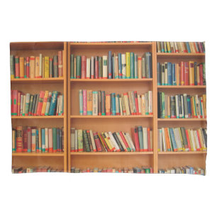 Bookshelf Books Library Bookworm Reading Pillowcase
