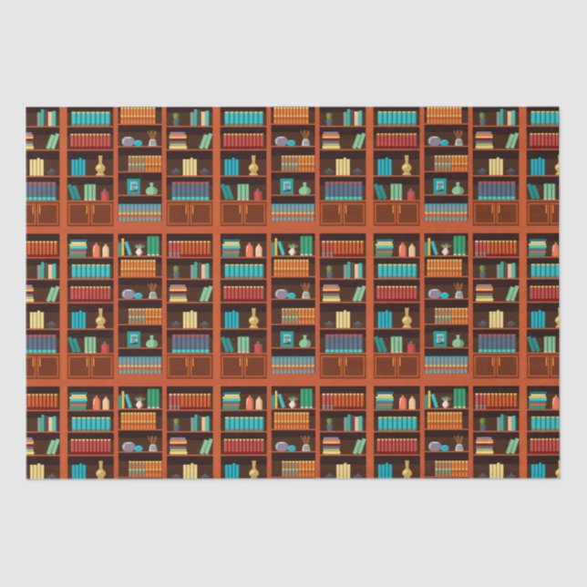 Bookshelf-Inspired Tissue Paper for Book lovers (Front)