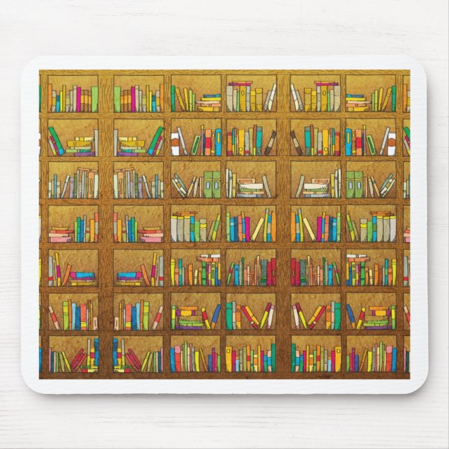 bookshelf pattern mouse mat (Front)