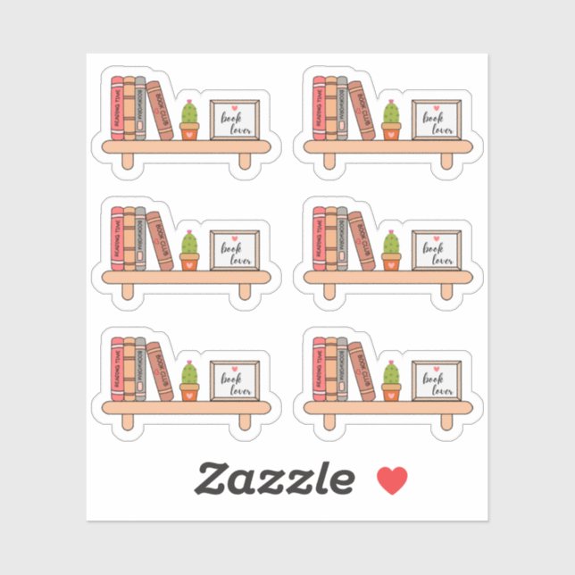Bookshelf Reading Books Library Bujo Planner (Sheet)