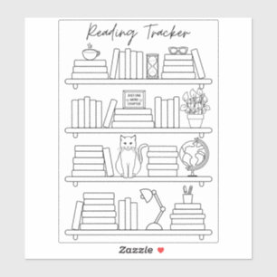 Bookshelf Reading Log Tracker Book Spine Coloring