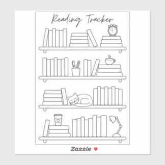Bookshelf Reading Log Tracker Book Spine Colouring
