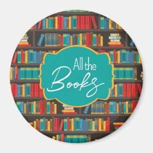 Bookshelf Reading Love Magnet