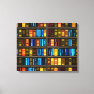 Bookshelves 1 Wrapped Canvas