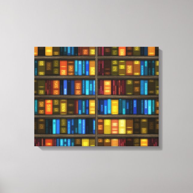 Bookshelves 1 Wrapped Canvas (Front)