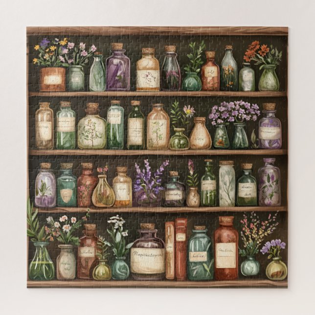 Bookshelves and Herbals Jigsaw Puzzle (Vertical)