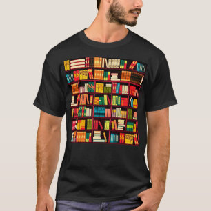 Bookshelves seamless GM pattern SKY T-Shirt