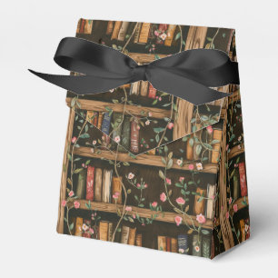Bookshelves with Flowering Vines Favour Box