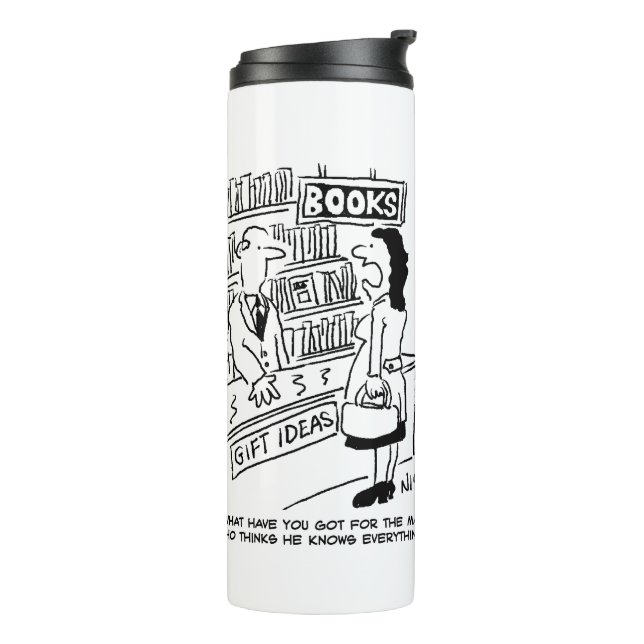 Bookshop Customer asks Shopkeeper a Question Therm Thermal Tumbler (Rotated Left)