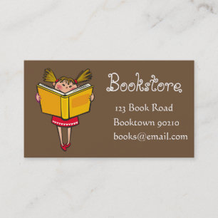 Bookshop,  kids bookstore or online books business card