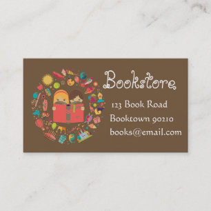 Bookshop,  kids bookstore or online books business card