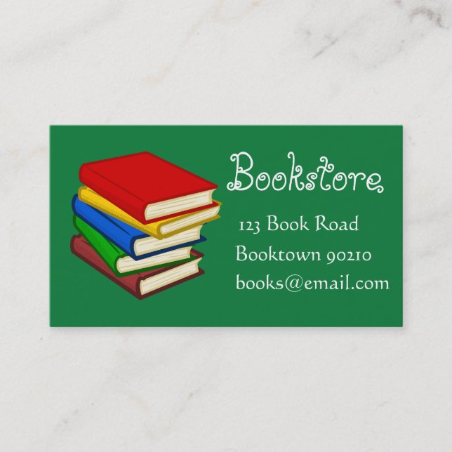 Bookshop,  kids bookstore or online books business card (Front)