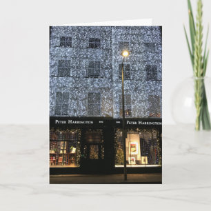 Bookshop Night Photography Christmas Fulham Road Card
