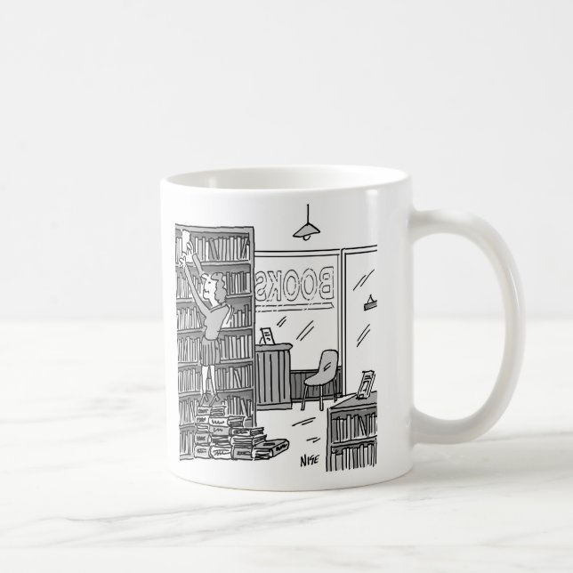 Bookshop Owner Makes Steps from Books Coffee Mug (Right)