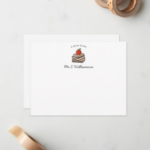 Bookstack and Apple Personalised Teacher Card