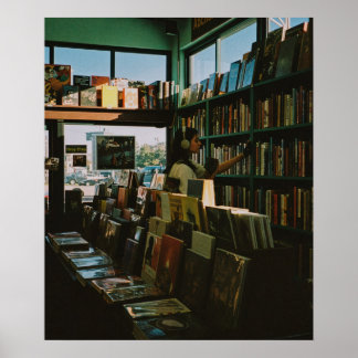 Bookstore Afternoon | Cosy Vintage Book Lover Art Poster