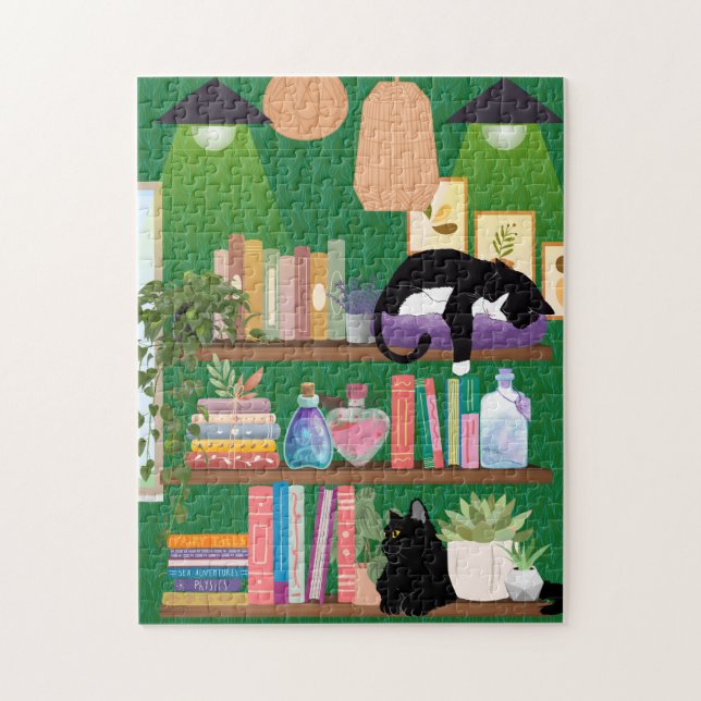 Bookstore cats jigsaw puzzle (Vertical)