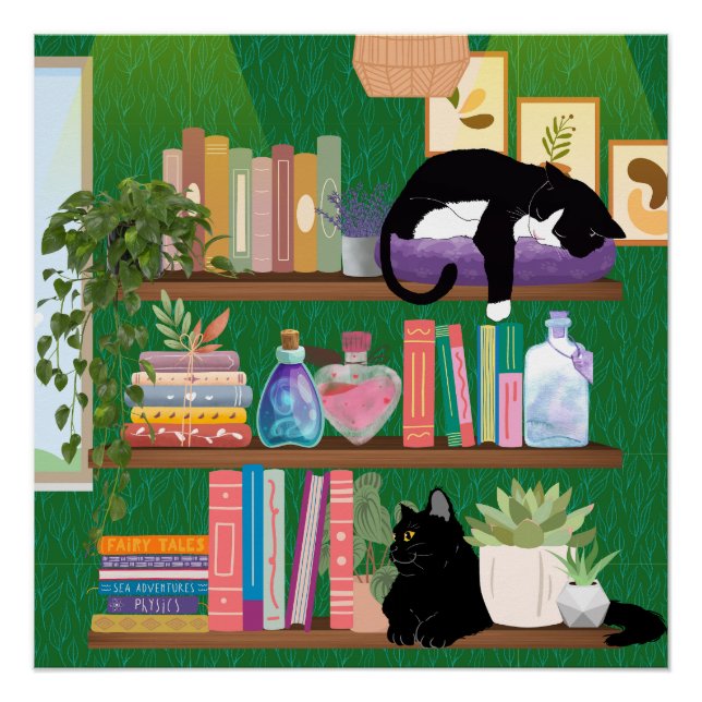 Bookstore cats poster (Front)