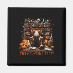 Bookstore Halloween Vintage Spooky Bookish Haunted Magnet