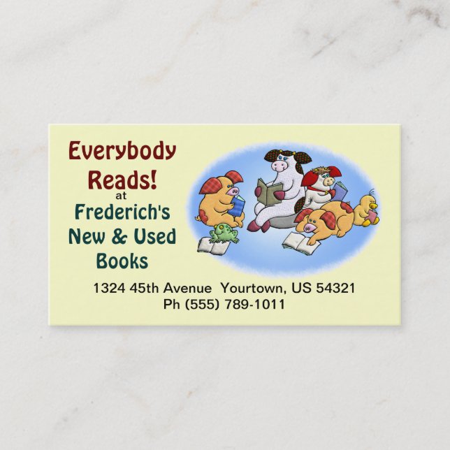 Bookstore or Library Business Card (Front)