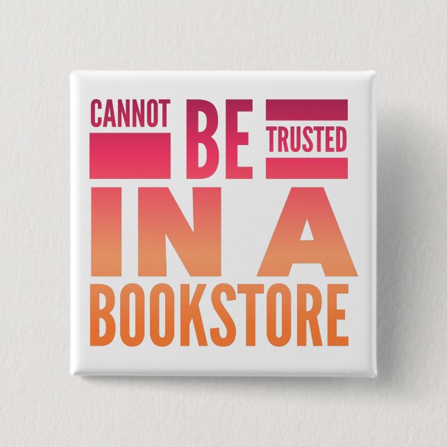 Bookstore Reading Love Button (Front)