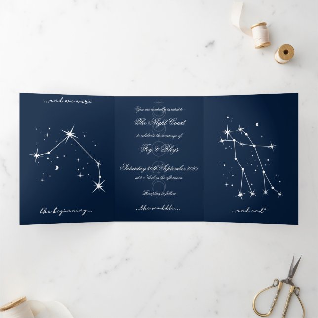  BookTok Romantacy Wedding Invite - Aries/Gemini (Inside)