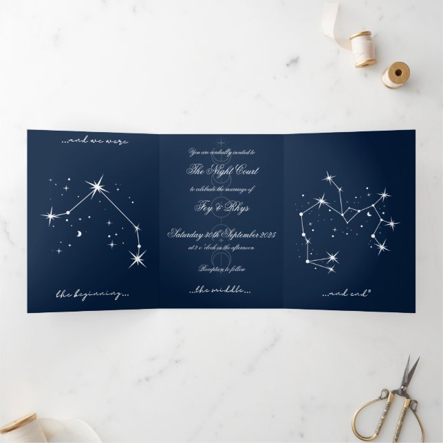  BookTok Romantacy Wedding Invite - Aries/Sgr (Inside)