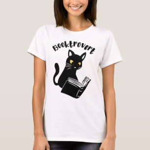 Booktrovert cat with book T-Shirt